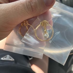 Christian Dior earrings 24k gold plated